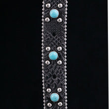 Load image into Gallery viewer, Snake Black Concho Belt Strap (2 variations)