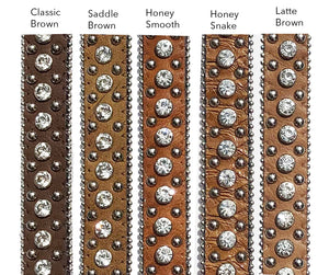 Honey Brown Concho Belt Strap (2 variations)