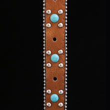 Load image into Gallery viewer, Honey Brown Concho Belt Strap (2 variations)