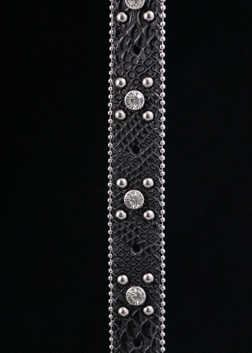 Snake Black Concho Belt Strap (2 variations)