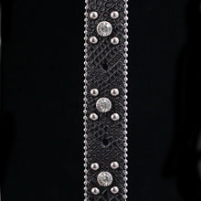Load image into Gallery viewer, Snake Black Concho Belt Strap (2 variations)